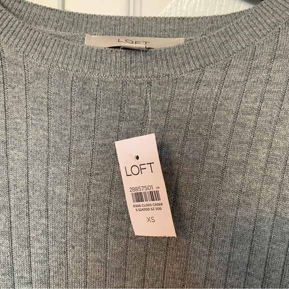 NWT Loft Light Weight Sweater with Eyelet Lace Detail at Bottom - Picture 4 of 7